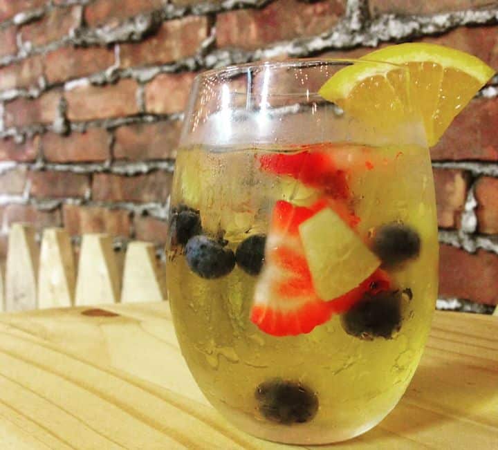 Lovely day for a house made sangria! Your choice between red or white. Available…