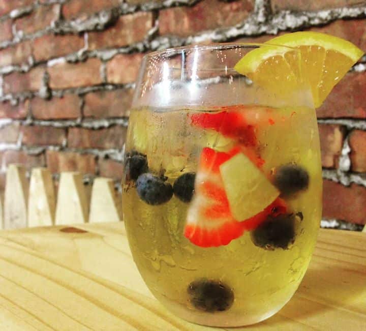 Lovely day for a house made sangria! Your choice between red or white. Available…