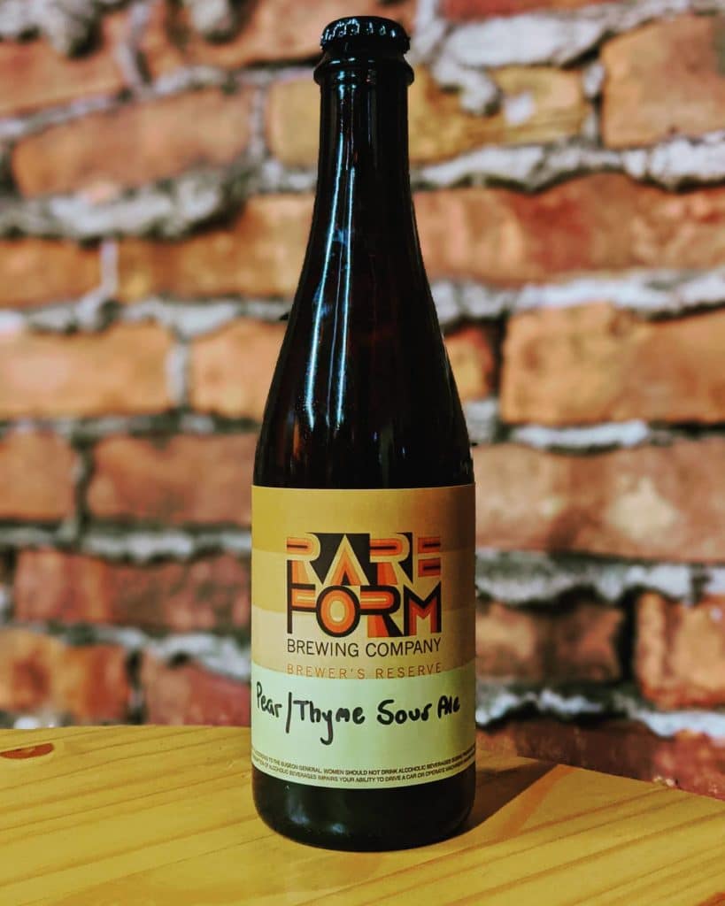 New in bottles: Pear Thyme. This sour ale is aged with pear puree and blended with l…