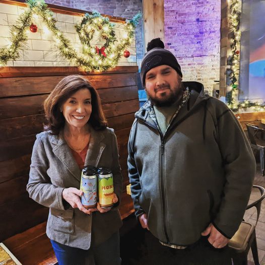 Thank you @govkathyhochul l for stopping in downtown Troy last night for dinner