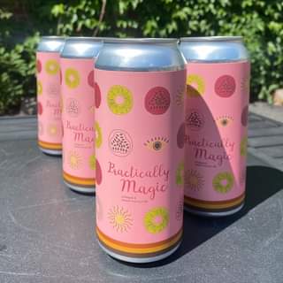 On Wednesdays we drink pink. Pineapple Passionfruit 🍍Practically Magic Sour cans
