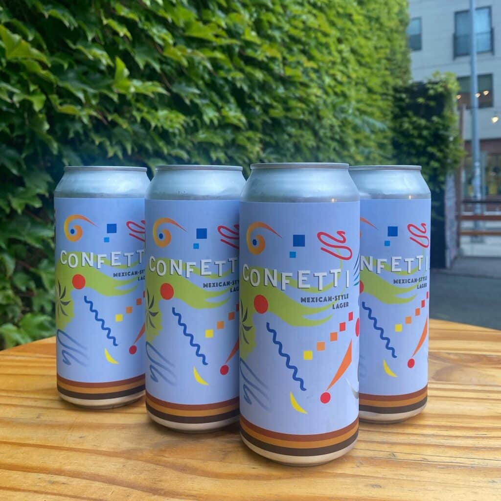 Freshhh cans of Confetti Mexican Lager are available in the taproom! Grab a 4-pa