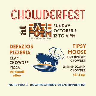 Sunday! We’ll be one of many #downtowntroy businesses participating in Chowderfe