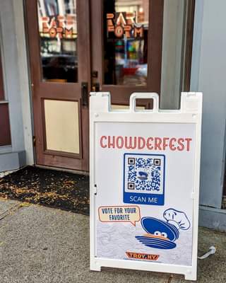 Opening at noon for CHOWDERFEST! Both @defaziospizzeria & @tipsymoose are on sit