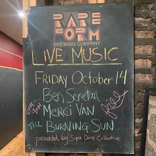 Tonight! Live music on the patio. Little fireplaces. Beer, cider, pizza, leaves,